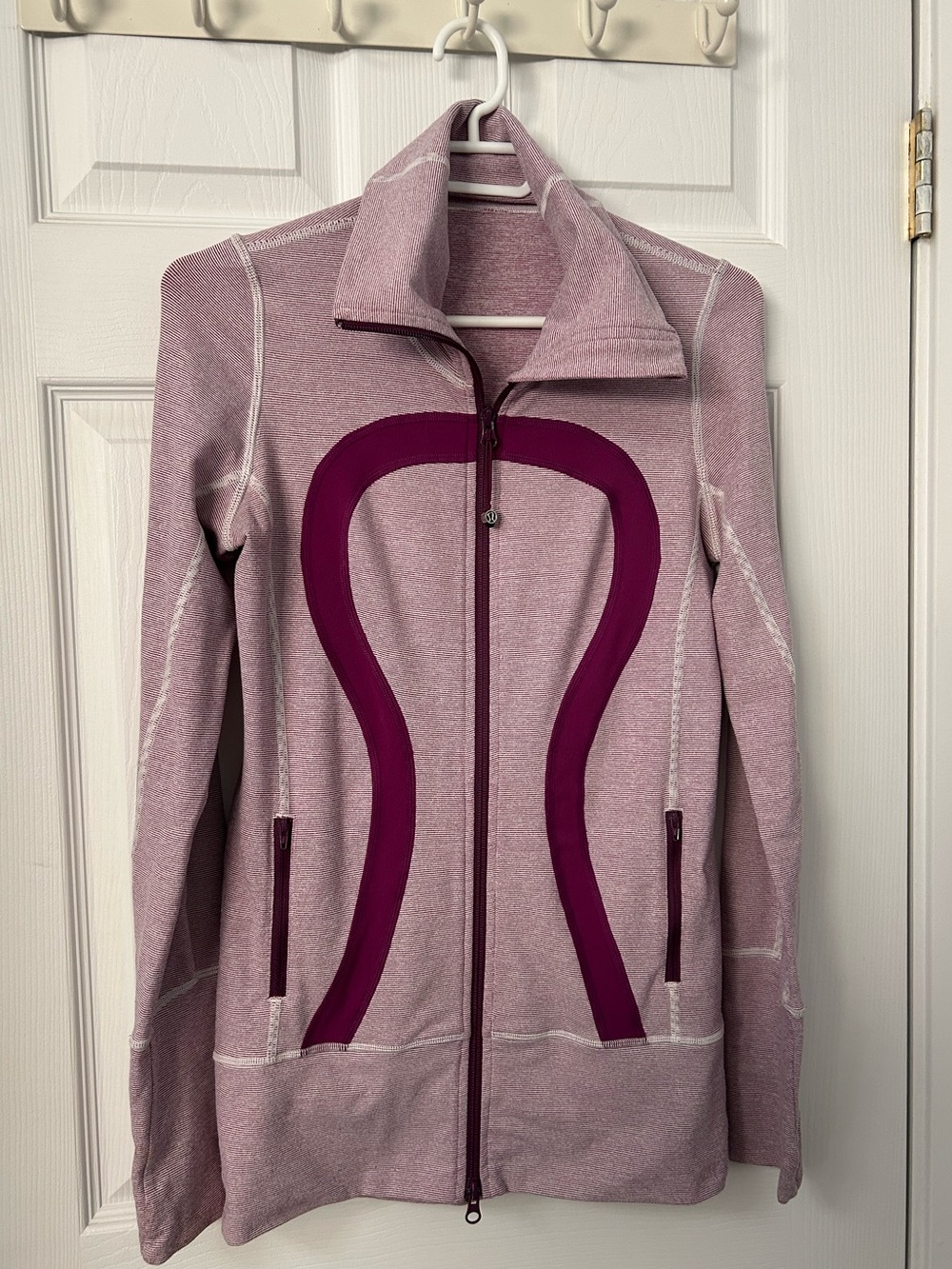 lululemon athletica Heathered Purple Full-Zip Jacket with Magenta Trim